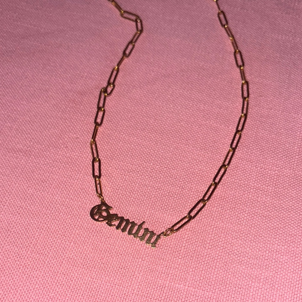 Gold Gemini Necklace